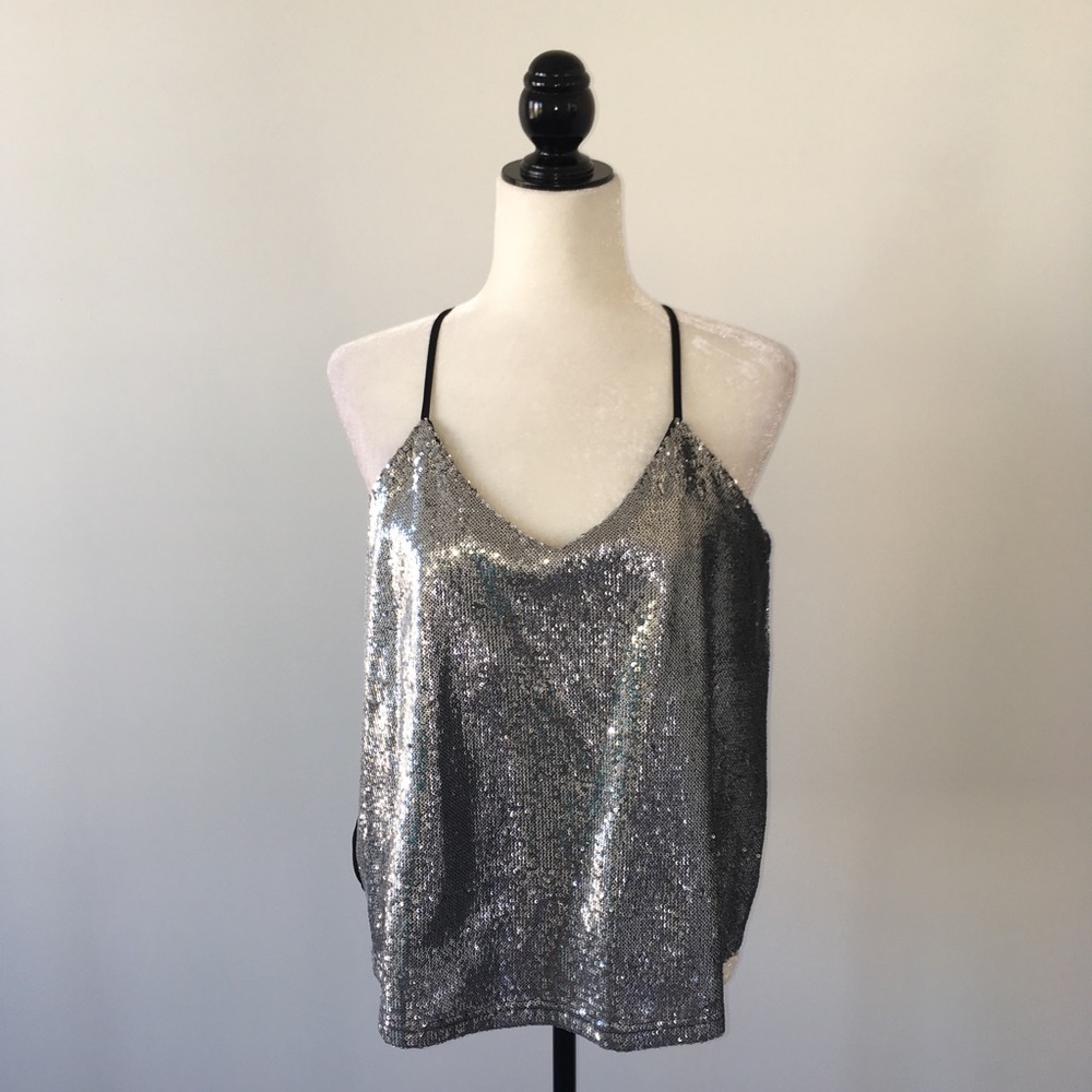 Silver Sequin Top - image 1